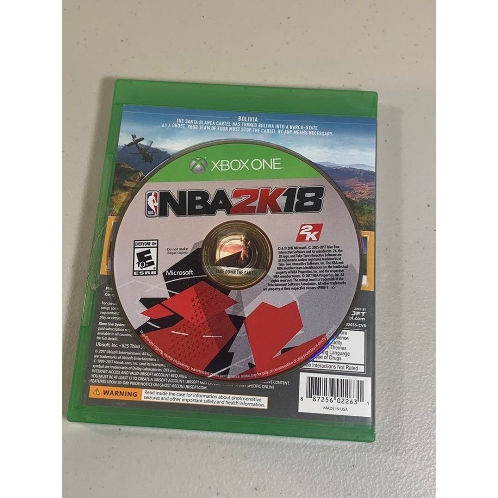 NBA 2K18 2018 Xbox One Video Game Disc Only - Clean